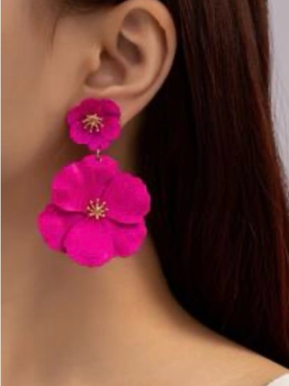 Flower Clip On Earrings